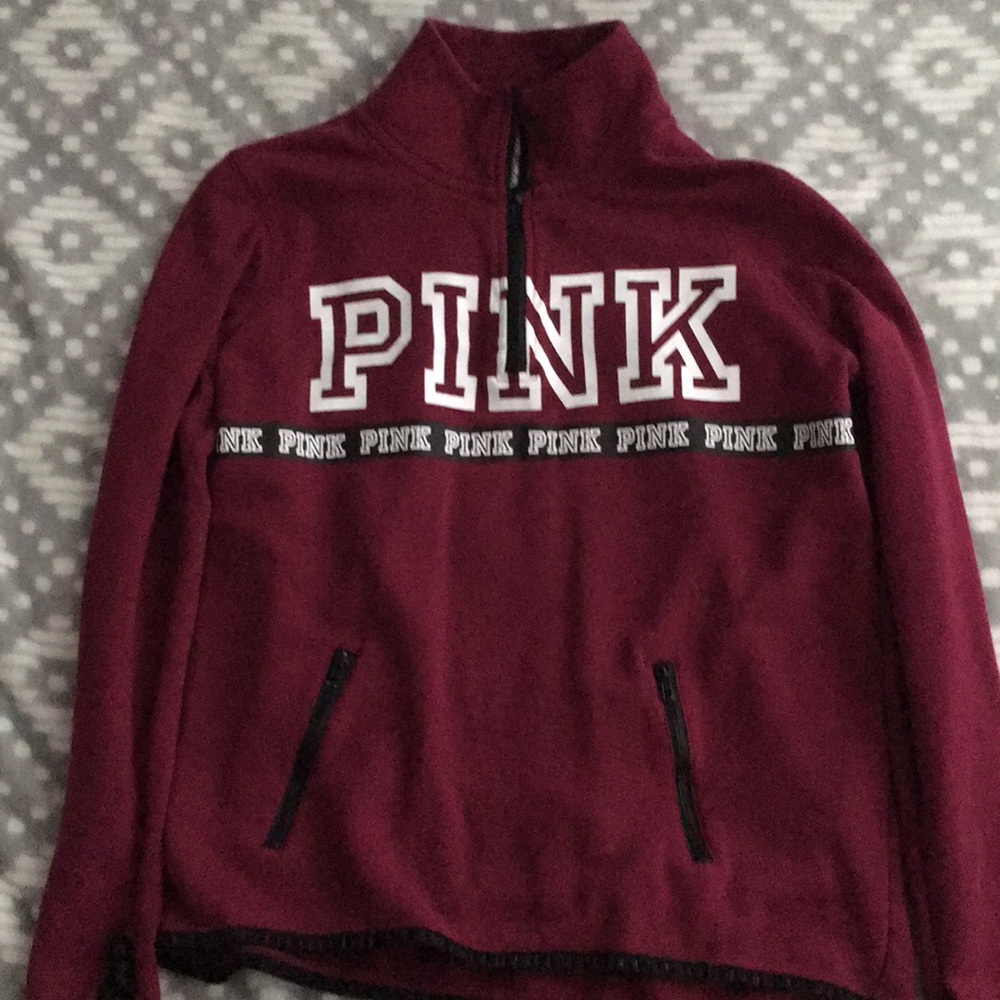 PINK half zip hoodie